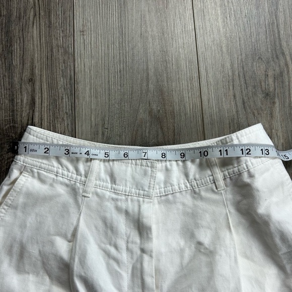 Boden Linen Blend Carrie High Waist Shorts In‎ Ivory - Picture 6 of 9